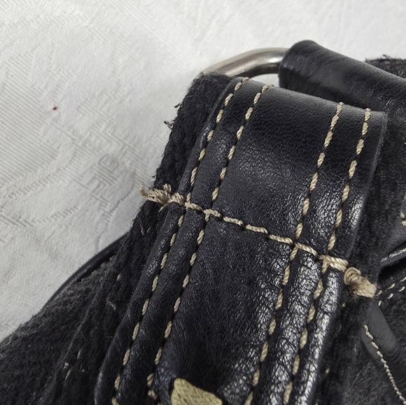 Vintage Fossil 54 Messenger Bag – Plaid Wool & Leather Crossbody - Picture 6 of 7